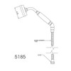 5185 Perrin & Rowe Inclined Handshower and Hose - Nickel