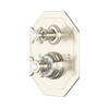 Perrin & Rowe 5556 Concealed Thermostatic Shower Valve, Crosshead Handles - Pewter