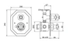 Perrin & Rowe 5556 Concealed Thermostatic Shower Valve, Crosshead Handles - English Bronze
