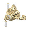 Perrin & Rowe 5550 Exposed Thermostatic Shower Valve, Lever Handles - Gold