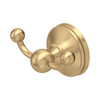 6622 Perrin and Rowe Wall Mounted Double Robe Hook - Satin Brass