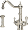 Perrin & Rowe 1770 Celeste 3 in 1 Instant Hot Water Kitchen Mixer Tap and Rinse - Nickel