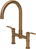 Perrin & Rowe Armstrong 4593HT Bridge Mixer Tap with Textured Handle - English Bronze