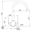 Perrin & Rowe Armstrong 1485HT Sink Mixer Tap with Filtration - Satin Brass