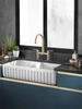 Perrin & Rowe Armstrong 4549HT Bridge Mixer Tap with Pull Down Rinse with Textured Handle - Aged Brass