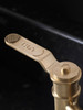 Perrin & Rowe Armstrong 4544HT Single Lever Mixer Tap with Pull Down Rinse with Textured Handle - Satin Brass