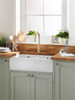 Perrin & Rowe Armstrong 4544HT Single Lever Mixer Tap with Pull Down Rinse with Textured Handle - Satin Brass