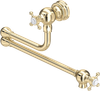 Perrin & Rowe Pot Filler 4798 - Crosshead Handle Kitchen Tap - Gold