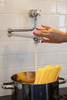Perrin & Rowe Pot Filler 4798 - Crosshead Handle Kitchen Tap - Aged Brass