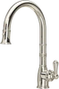 Perrin & Rowe Aquitaine 4744 with Single Lever and Pull-Down Rinse Tap - Nickel