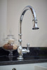 Perrin & Rowe Aquitaine 4744 with Single Lever and Pull-Down Rinse Tap - Satin Brass