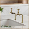 Artisan Cambridge Deckmounted Kitchen Taps - Brushed Brass