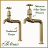 Artisan Cambridge Deckmounted Kitchen Taps - Brushed Brass