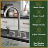 Artisan Kensington 3 Hole Kitchen Tap with Handspray - Pewter