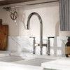 Perrin & Rowe Southbank 4956 Bridge Mixer with Pull-Out Rinse Kitchen Tap - Chrome