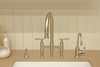 Perrin & Rowe Southbank 4956 Bridge Mixer with Pull-Out Rinse Kitchen Tap - Pewter