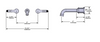 Perrin and Rowe Armstrong 3620SB Three hole wall mounted basin mixer - Satin Brass