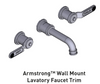Perrin and Rowe Armstrong 3620SB Three hole wall mounted basin mixer - Satin Brass