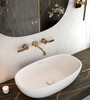 Perrin and Rowe Armstrong 3620SB Three hole wall mounted basin mixer - Satin Brass