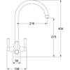 Franke Argos AGX 651 with Doric Chrome Tap (Filter Housing) and Plumbing Kit