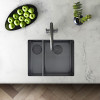 Rangemaster Spectra 1.5 Bowl Left Hand Stainless Steel Kitchen Sink -  Graphite