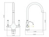 Rangemaster Aquaclassic Dual Lever Mixer Tap - Chrome/White