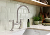 Rangemaster Belfast Traditional Bridge Dual Lever Mixer Tap - Brushed