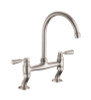 Rangemaster Belfast Bridge Dual Lever Mixer Tap - Brushed