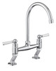 Rangemaster Belfast Bridge Dual Lever Mixer Tap - Chrome/White