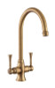 Rangemaster Estuary Dual Lever Mixer Tap - Brushed Brass