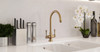 Rangemaster Estuary Dual Lever Mixer Tap - Brushed Brass