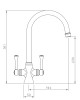 Rangemaster Estuary Dual Lever Mixer Tap - Brushed Brass