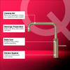 Quooker Fusion Square Boiling Water Patinated Brass Tap with Tank