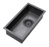 1810 AXIXUNO 190U Single Bowl Undermount Sink - Matte Black
