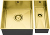 1810 AXIXUNO SET A - 355U & 150U Undermount 1.5 Bowl Sink - Gold Brass