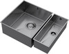 1810 AXIXUNO SET A - 355U & 150U Undermount 1.5 Bowl Sink - Gunmetal