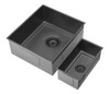 1810 AXIXUNO SET B - 355U & 150U Undermount 1.5 Bowl Sink - Matte Black