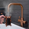 QETTLE Signature 4 in 1 Square Copper Boiling Water Tap with 4L Tank