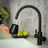 QETTLE Signature 4 in 1 Round Black Boiling Water Tap with 4L Tank