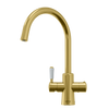 QETTLE Signature Classic 4 in 1 Round Brass Boiling Water Tap with 4L Tank