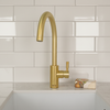 QETTLE Signature Modern Round Mixer Single Lever Tap - Brass