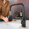 QETTLE Original 4 in 1 Square Black Boiling Water Tap with 2L Tank