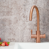QETTLE Signature 4 in 1 Round Copper Boiling Water Tap with 2L Tank