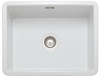 Rangemaster Rustique Single Bowl Inset & Undermount Fire-Clay Ceramic Kitchen Sink - White