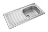 Rangemaster Linear Single Bowl Inset Stainless Steel Kitchen Sink - Satin