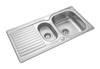 Rangemaster Linear 1.5 Bowl Inset Stainless Steel Kitchen Sink - Satin