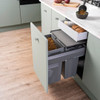 Caple SB5005402 Side Mounted 66L Duo Pull Out Bin