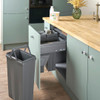 Caple Side Mounted 69L Trio Pull Out Bin