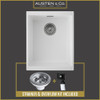 Austen & Co. Torino Small Single Bowl Inset & Undermount Ceramic Kitchen Sink