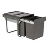 Austen & Co. 40L Built-In Hinged Cupboard Kitchen Bin - 2 Compartments